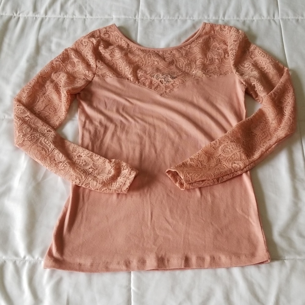 Lace Pink Long Sleeve
